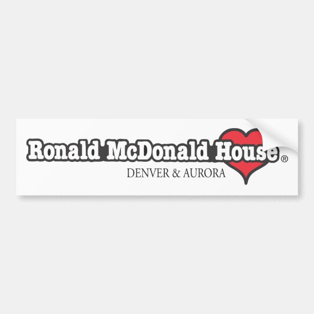 Ronald McDonald hjärta Bildekal (Framsidan)
