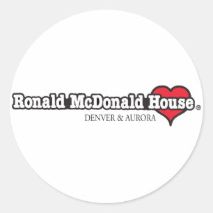 Ronald McDonald hjärta Runt Klistermärke