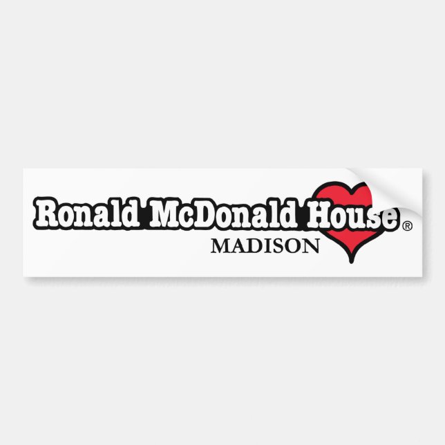 Ronald McDonald Hjärtat Bildekal (Framsidan)