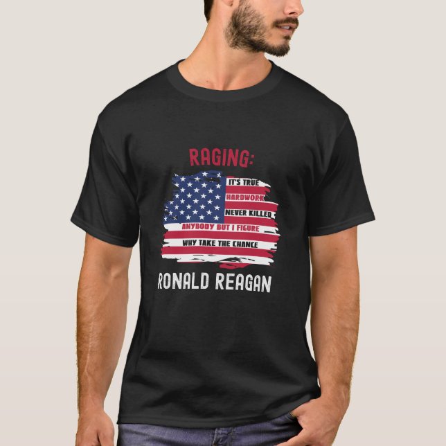 Ronald Ragin Reagan, jag Smell Commies T Shirt (Framsida)