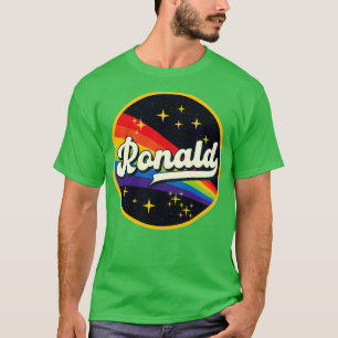 Ronald Rainbow in Space Vintage Stil T Shirt