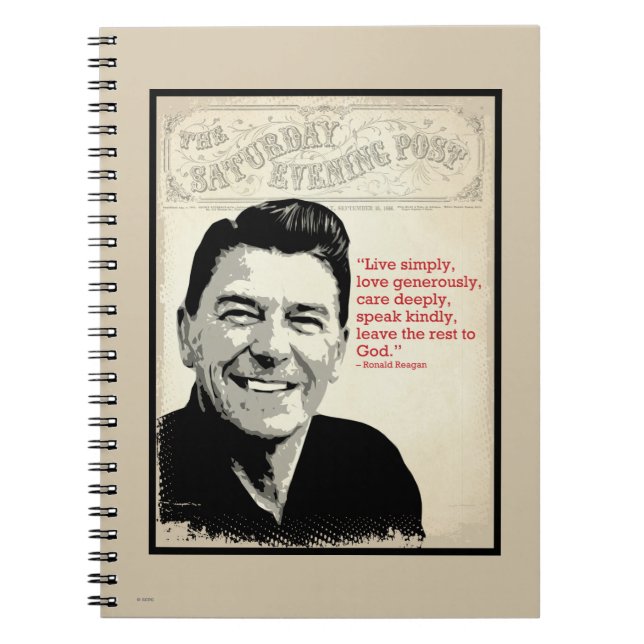 Ronald Reagan Quote Anteckningsbok (Framsidan)