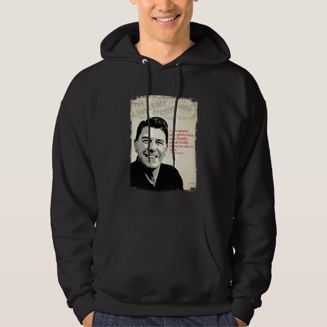 Ronald Reagan Quote Hoodie (Framsida)