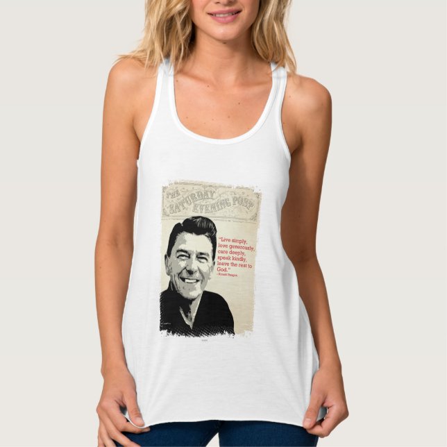 Ronald Reagan Quote Linne Med Racerback (Framsida)