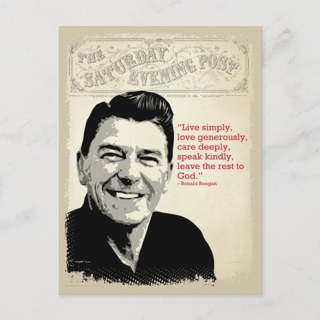 Ronald Reagan Quote Vykort (Framsida)
