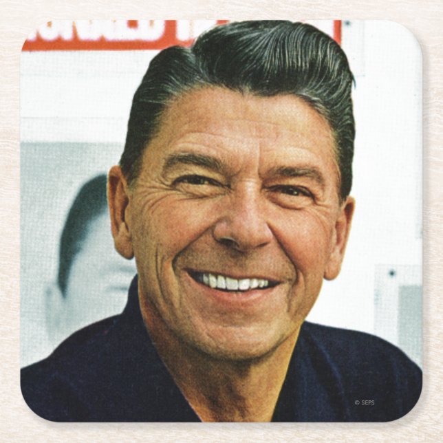 Ronald Reagan Underlägg Papper Kvadrat (Framsidan)