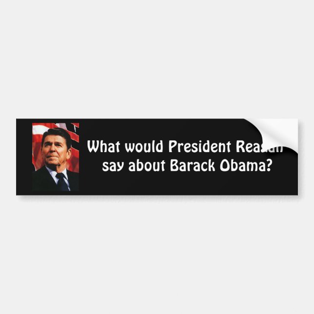 Ronald Reagan, vad skulle den presidentReagan Bildekal (Framsidan)