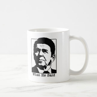 Ronald Regan - vad han sade kaffemuggen Kaffemugg