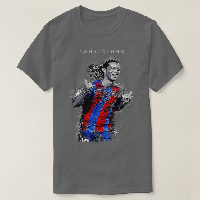 Ronaldinho i abstrakt art t shirt (Design framsida)