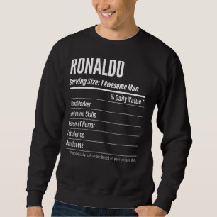 Ronaldo Gift, Nutritional Facts Service Storlek, C Lång Ärmad Tröja