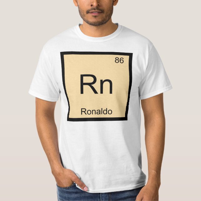Ronaldo Namn kemi Inslag Periodic Bord Tröja (Framsida)