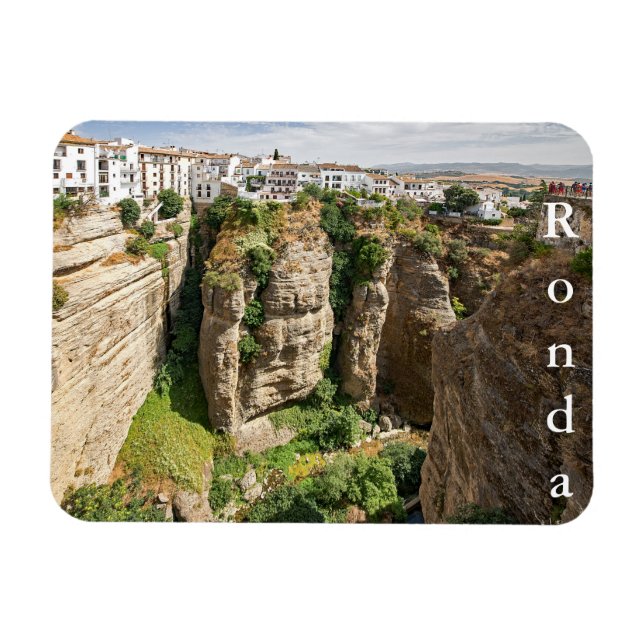 Ronda. Canyon. Stad. Folk. Magnet (Horisontell)