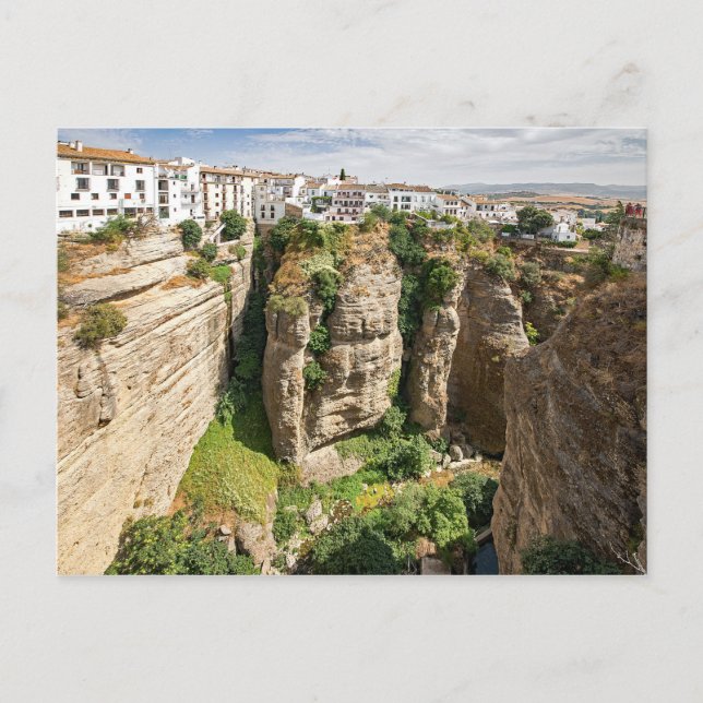 Ronda. Canyon. Stad. Folk. Vykort (Framsida)
