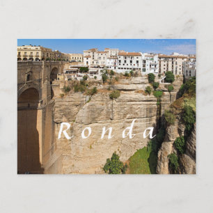 Ronda. Kanjon. Bro. Stad. Vykort