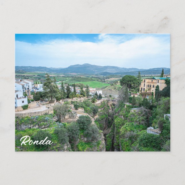 Ronda-staden i Andalusien, Spanien Vykort (Framsida)