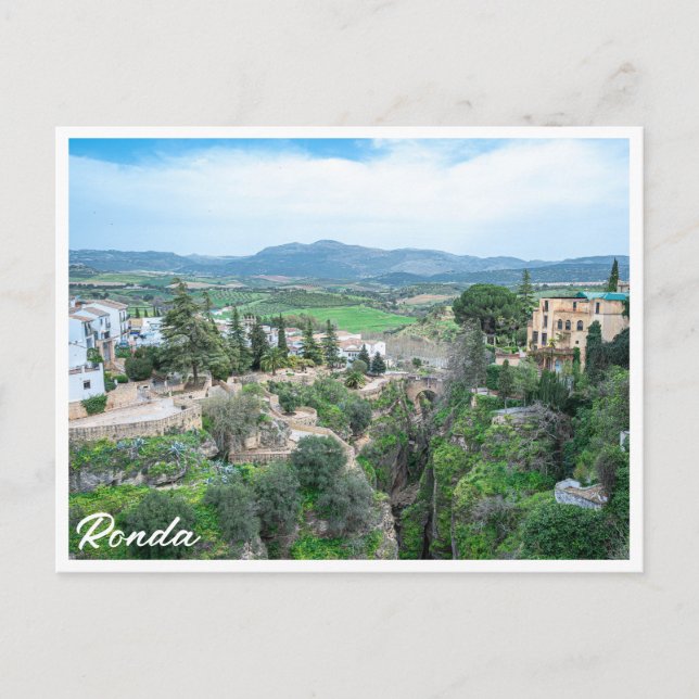 Ronda-staden i Andalusien, Spanien Vykort (Framsida)