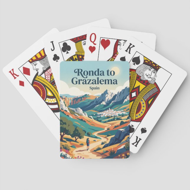 Ronda till Grazalema Spanien Casinokort (Baksidan)