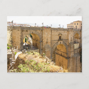 Ronda. Visa bron i Puente Nuevo. Vykort