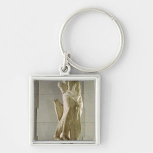Rondanini Pieta, 1564 Fyrkantig Silverfärgad Nyckelring