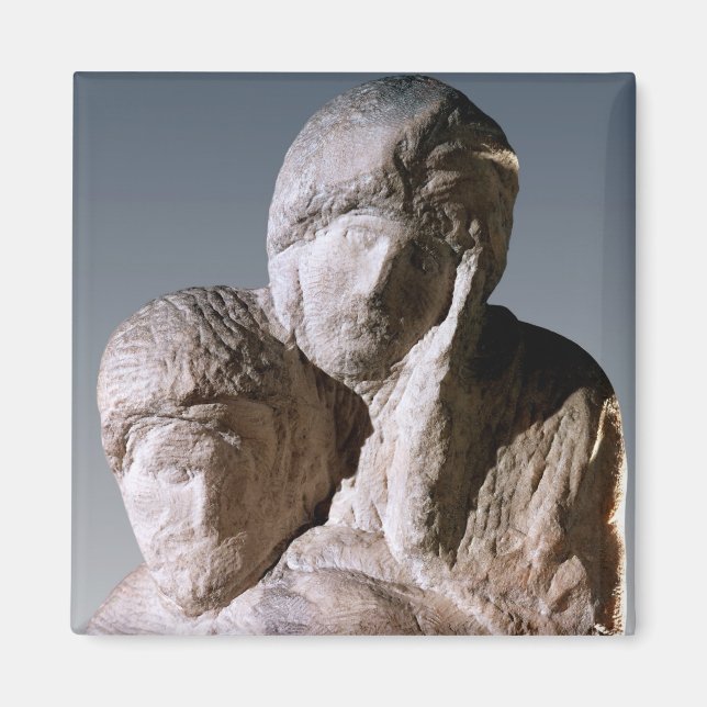 Rondanini Pieta, detaljer om Kristus huvuden Magnet (Framsidan)