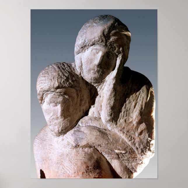 Rondanini Pieta, detaljer om Kristus huvuden Poster (Framsidan)