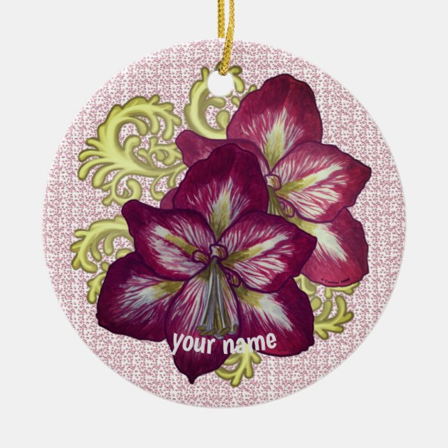 Rondo Amaryllis-ornament  Julgransprydnad Keramik (Framsidan)
