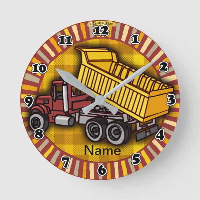 Rondo Dump Truck clock Rund Klocka (Framsida)