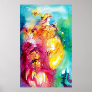 RONDO IN LAGOON / Venetian MasqueraBoll Canvas Poster