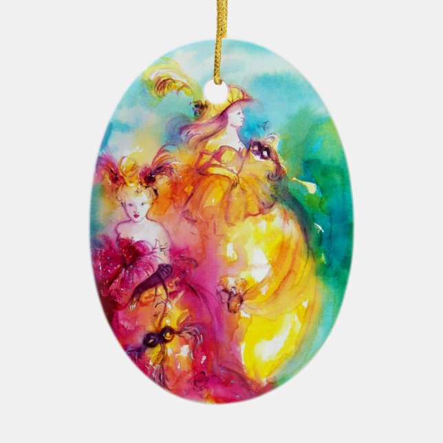 RONDO IN LAGOON / Venetian MasqueraBoll Julgransprydnad Keramik (Framsidan)