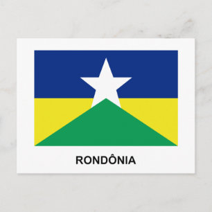 Rondônia, Brasilien Flagga Vykort