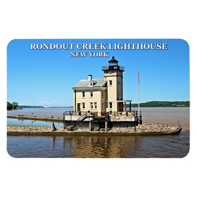 Rondout Bäck fyr, New York Magnet (Horisontell)