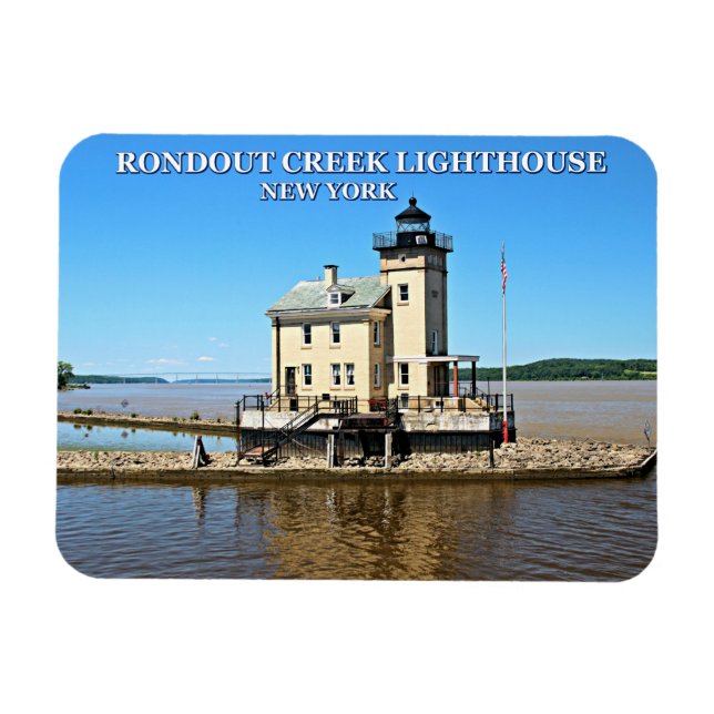 Rondout Bäck fyr, New York Magnet (Horisontell)