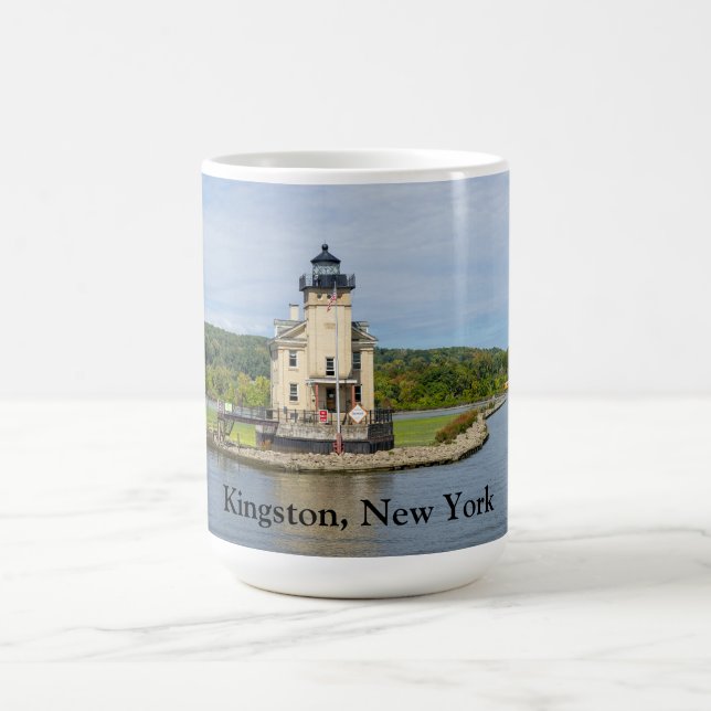 Rondout Lighthouse i NY Kaffemugg (Center)