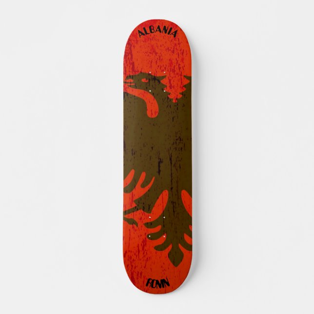 RONIN Albanien Apex Pro Flagga Skateboard Deck (Framsida)