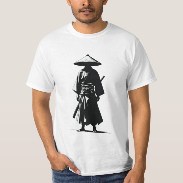 Ronin Ande - Minimalistisk Samuraj T-Shirt (Framsida)