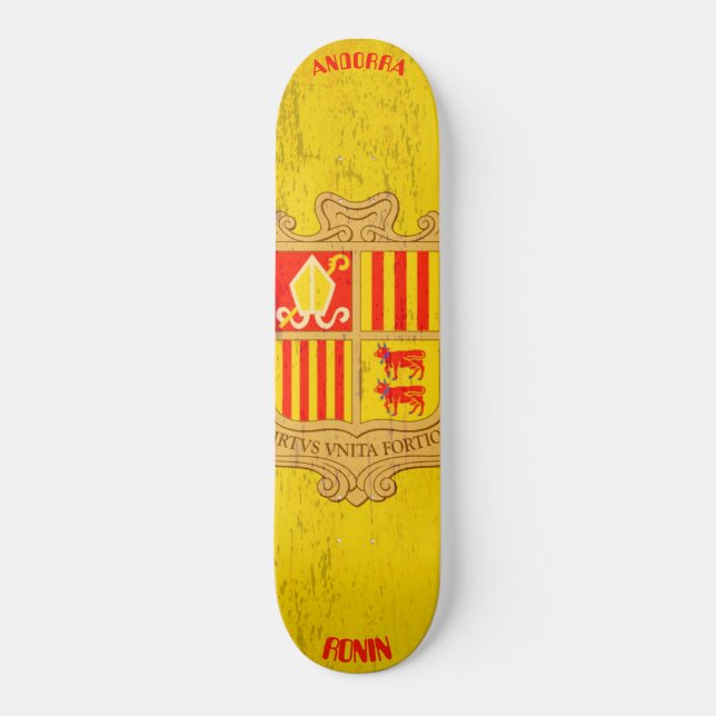 RONIN Andorra Apex Pro Flagga Skateboard Deck (Framsida)