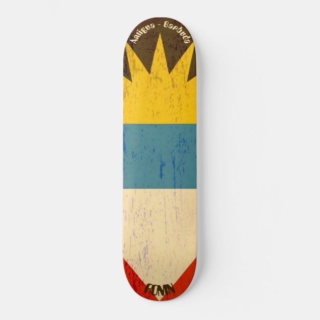 RONIN Antigua - Barbuda Apex Pro Flagga Skateboard (Framsida)
