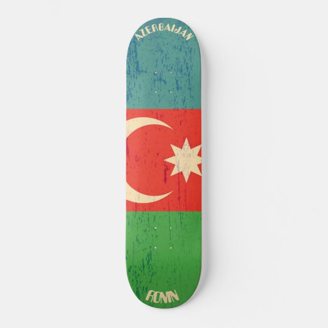 RONIN Azerbajdzjan Apex Pro Flagga Skateboard Deck (Framsida)