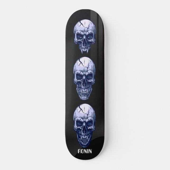 RONIN BRAND BLACK SKID ROW DÖSKALLARS Skateboard D (Framsida)