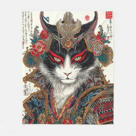 Ronin Cat | Ukiyo-e Samurai Warrior Fleecefilt