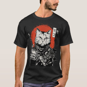 Ronin Samurai Cat med Katana och Japan Stigning So T Shirt