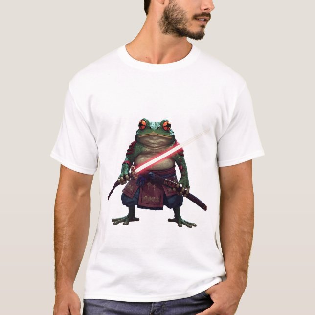 "Ronin Toad" Samuraj Groda Grafisk T-Shirt – Fanta (Framsida)