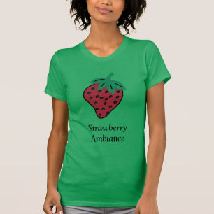 Rönnbärsoffert med röd jordgubbstext t shirt