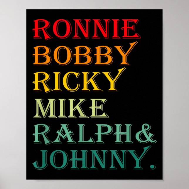 Ronnie Bobby Ricky Mike Ralph And Johnny  Poster (Framsidan)