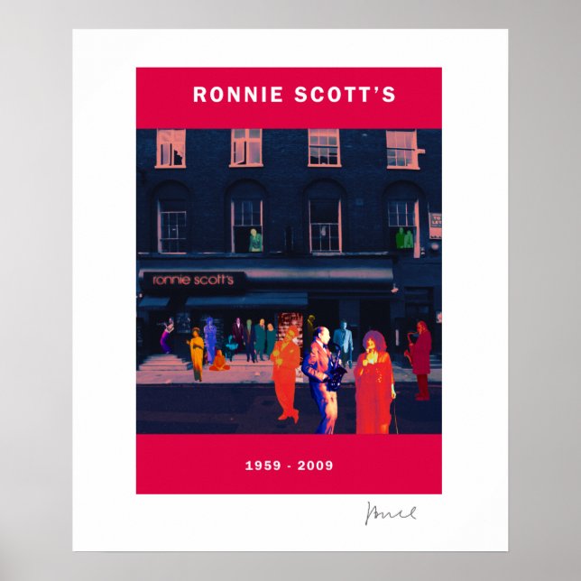 RONNIE SCOTT 50:e ÅRSDAGEN POSTER (Framsidan)