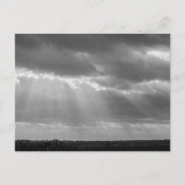 Rönor av svart och vitt sol vykort