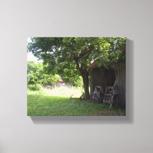 Ron's Texas Backe Land Wrapped Canvas