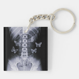 Röntga begreppsmässiga fjärilar Keychain