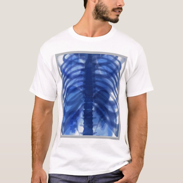 Röntga blått tee shirt (Framsida)