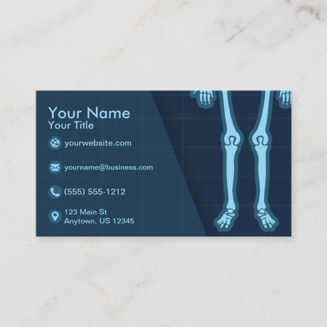 Röntga den ortopediska rheumatologisten för visitkort (Framsida)